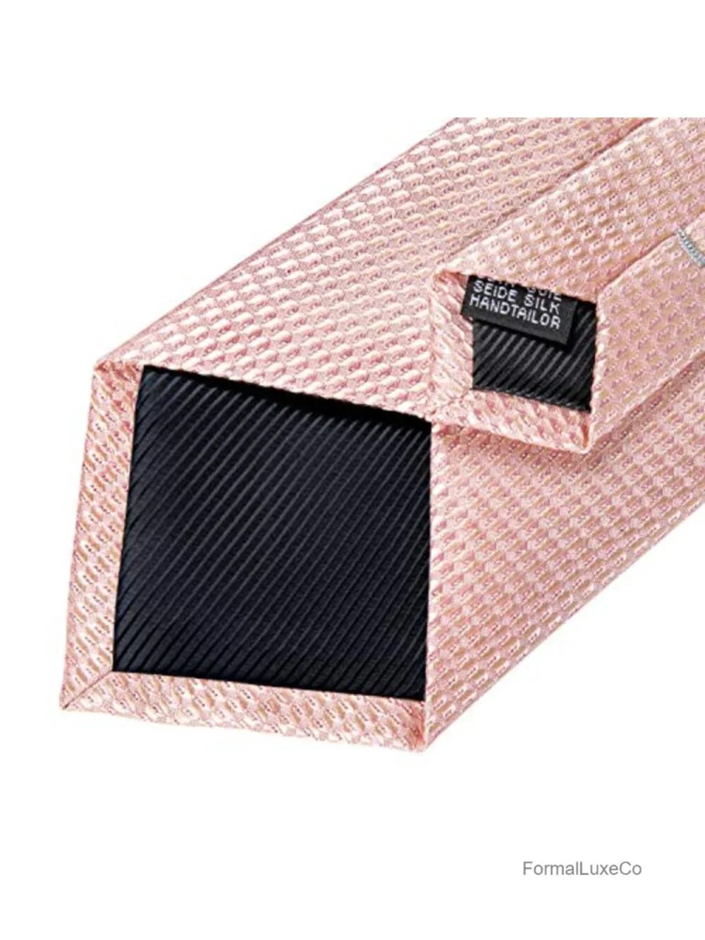 Silk Men's Necktie Set with Pocket Square Cufflinks Lapel Pin